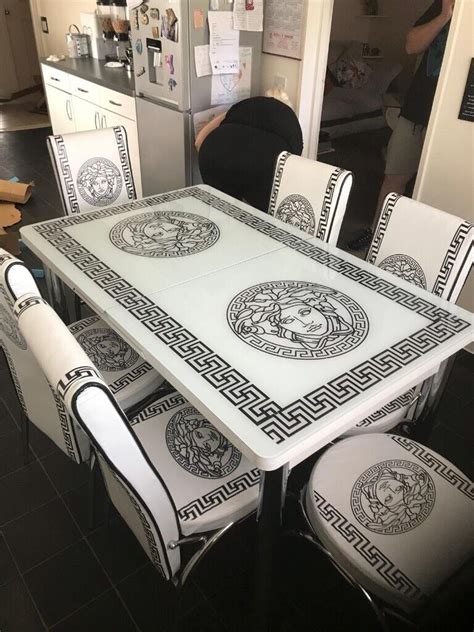 versace kitchen table|versace dining table set.